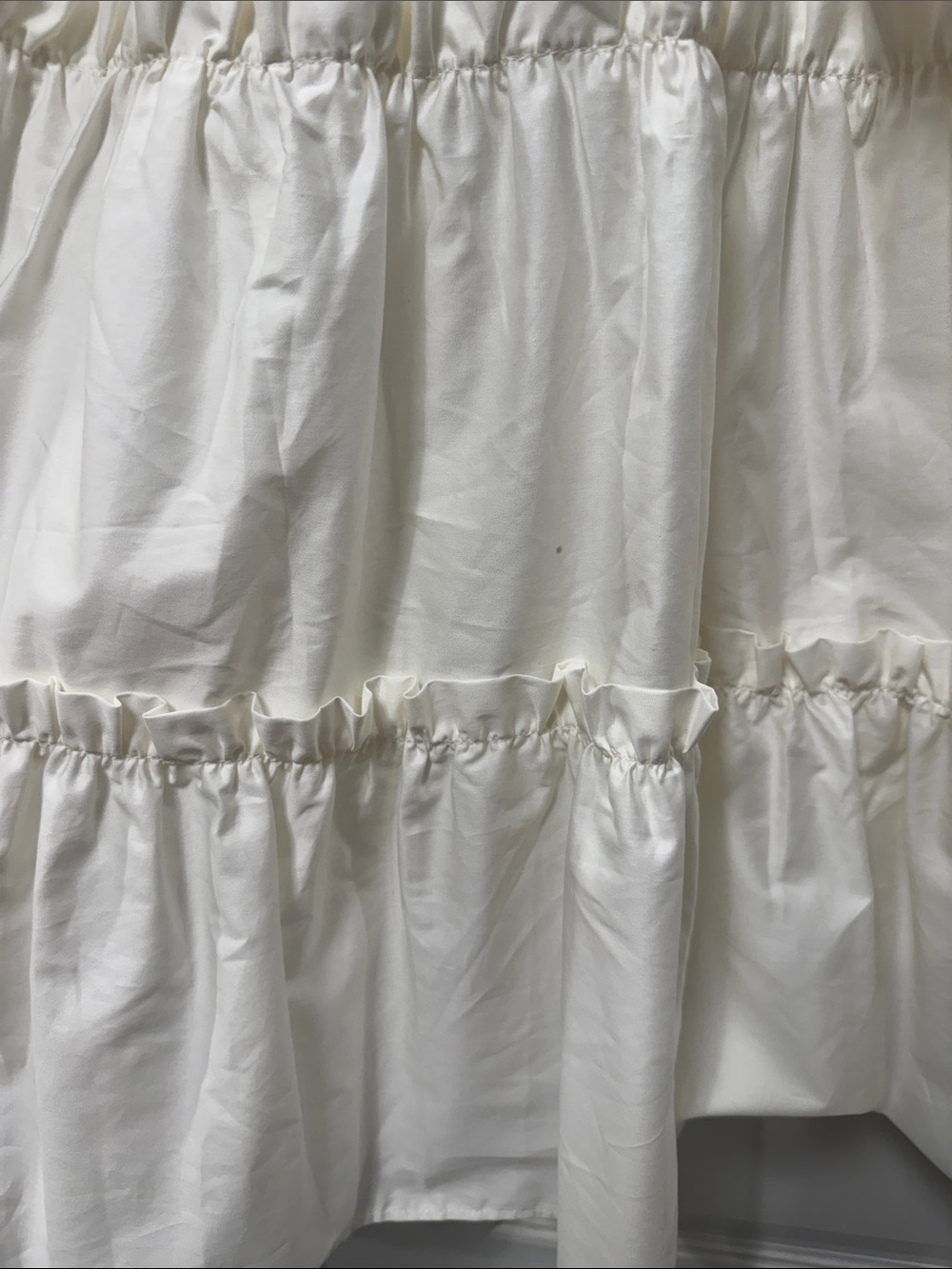 White Tiered Ruffle Mini Dress - Picture 4 of 7
